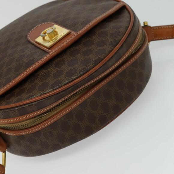 CELINE Macadam Canvas Shoulder Bag Pvc Leather Brown Gold - Picture 6 of 13